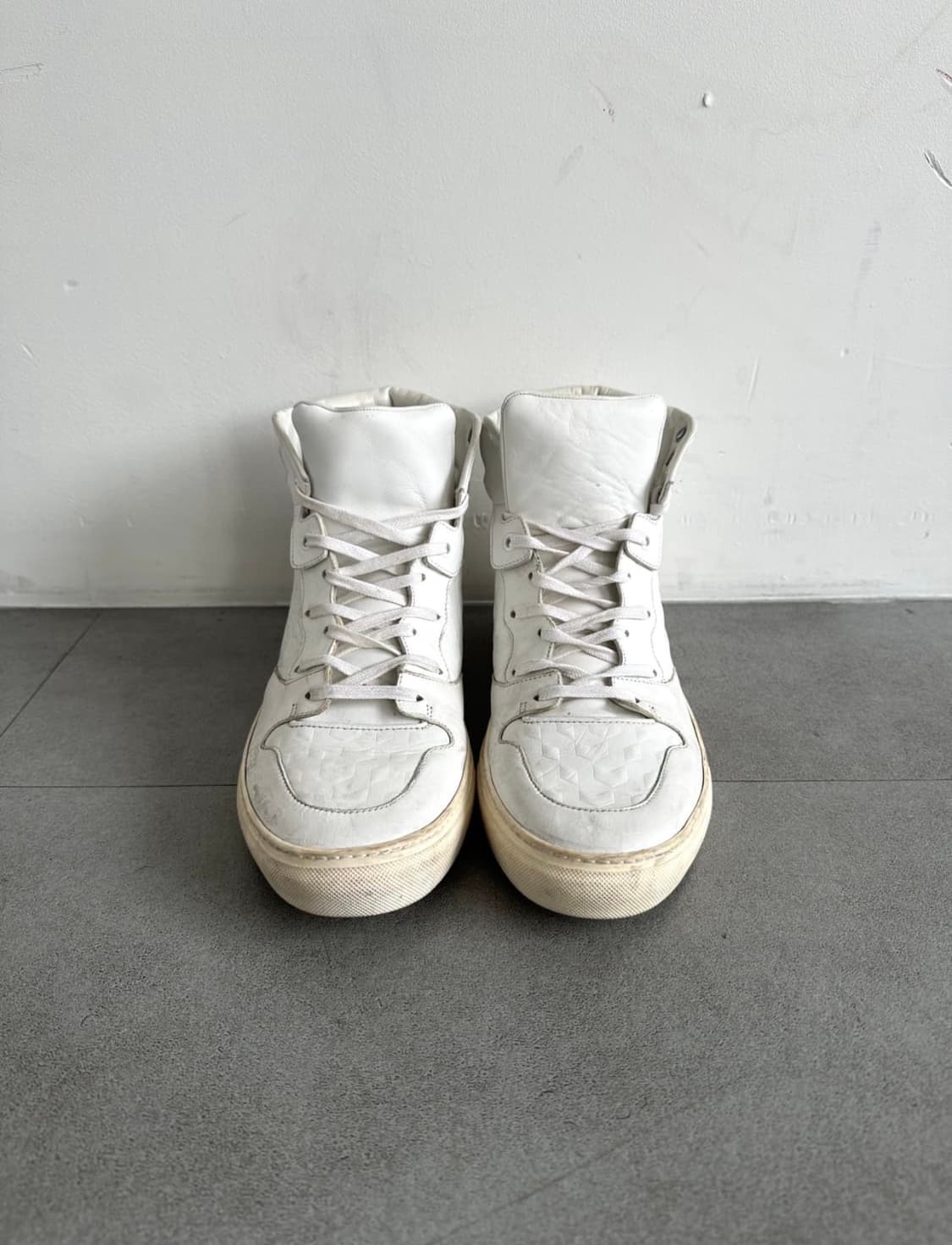 발렌시아가 모노크롬 화이트 레더 하이탑 280 상품이미지1
