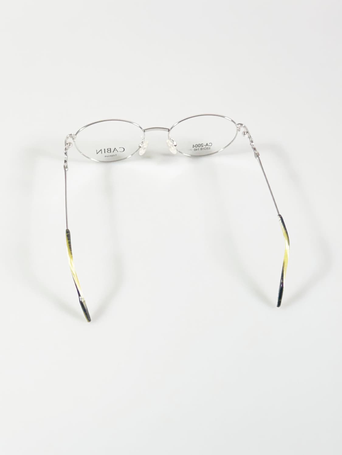 CABIN 실버 티타늄 슬림 오벌 프레임 빈티지 안경 상품이미지5