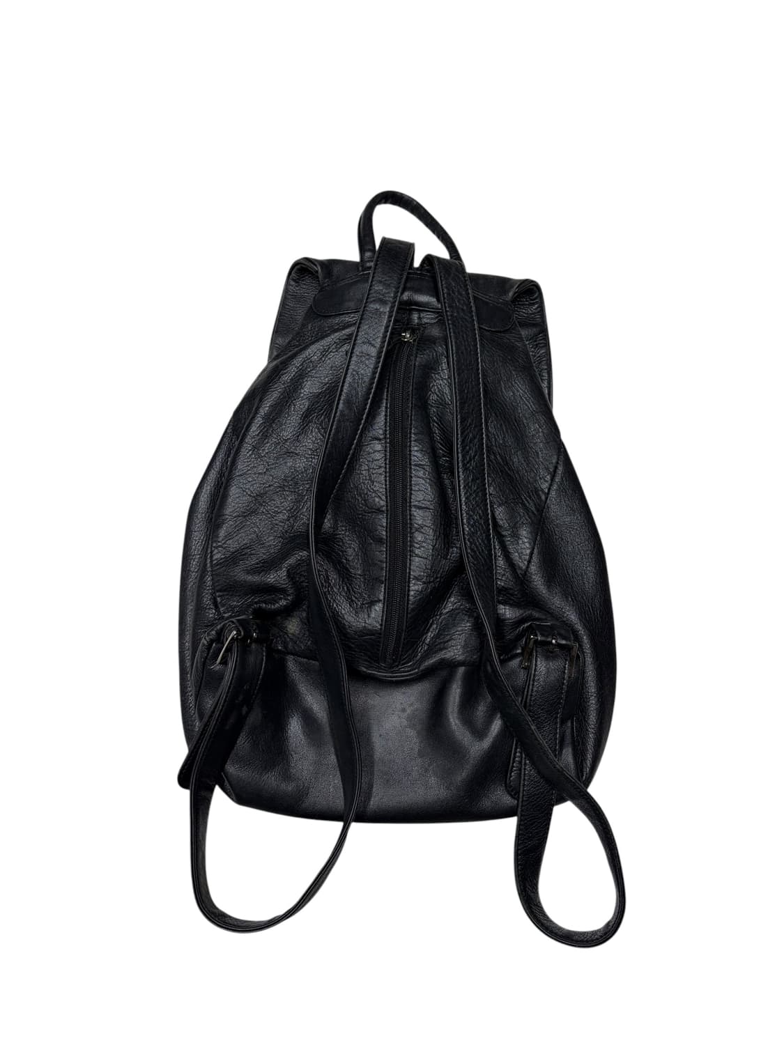 Double M 블랙 레더 플랩 백팩 상품이미지2