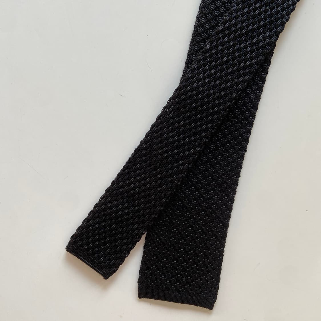니트 블랙 넥타이 7.3cm 상품이미지2