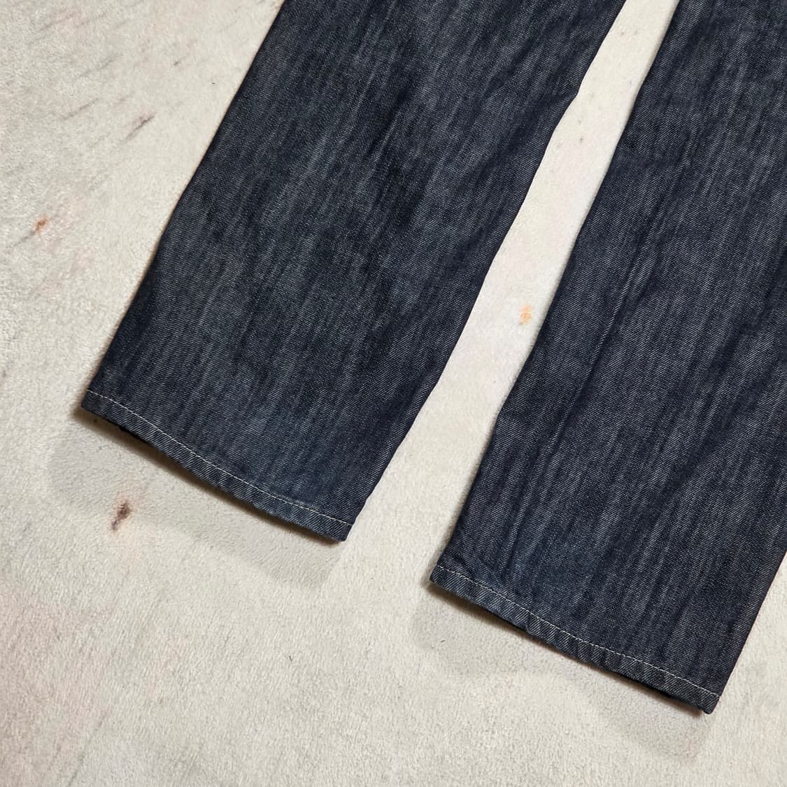 후부 자수 백포인트 진청 데님팬츠 상품이미지6