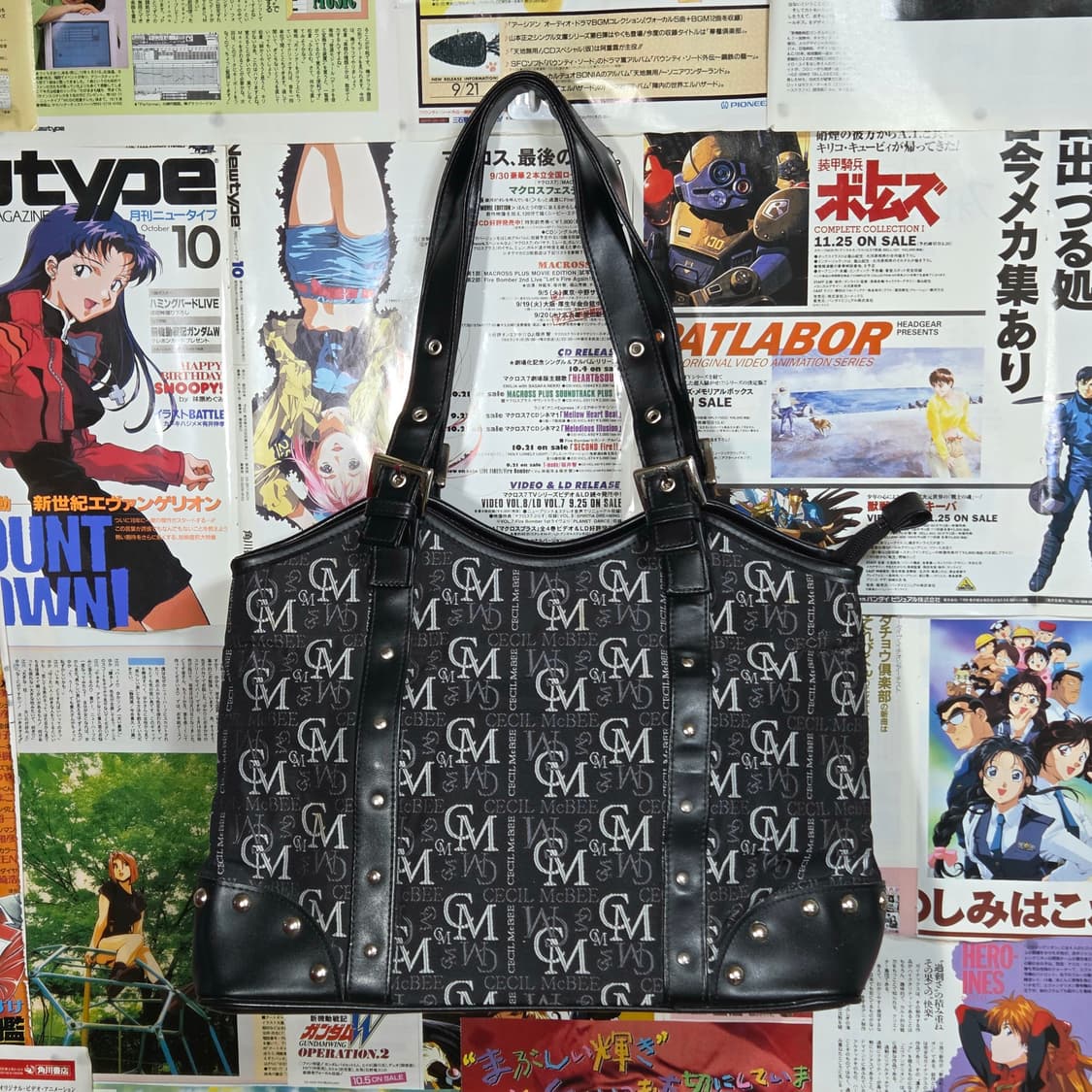 JPN 세실 맥비  모노그램 펑크 갸루 블랙 숄더백 상품이미지2