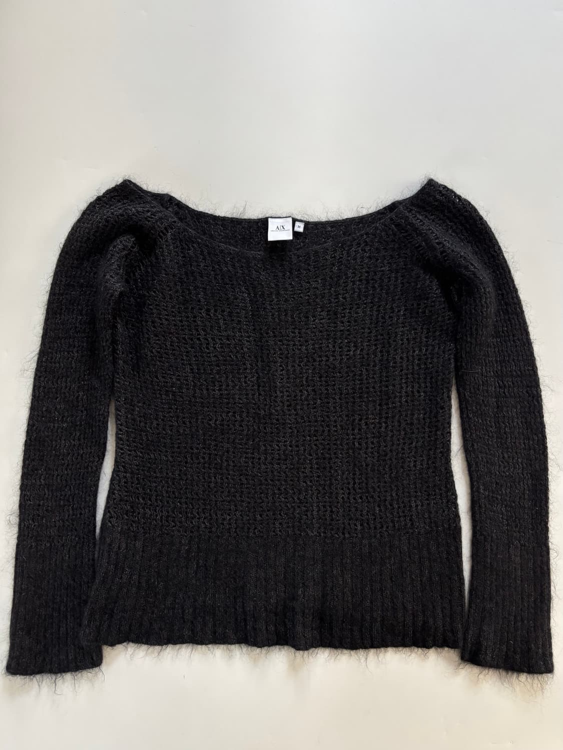 Armani Exchange 아르마니 익스체인지 모헤어 블랙 니트 상품이미지3