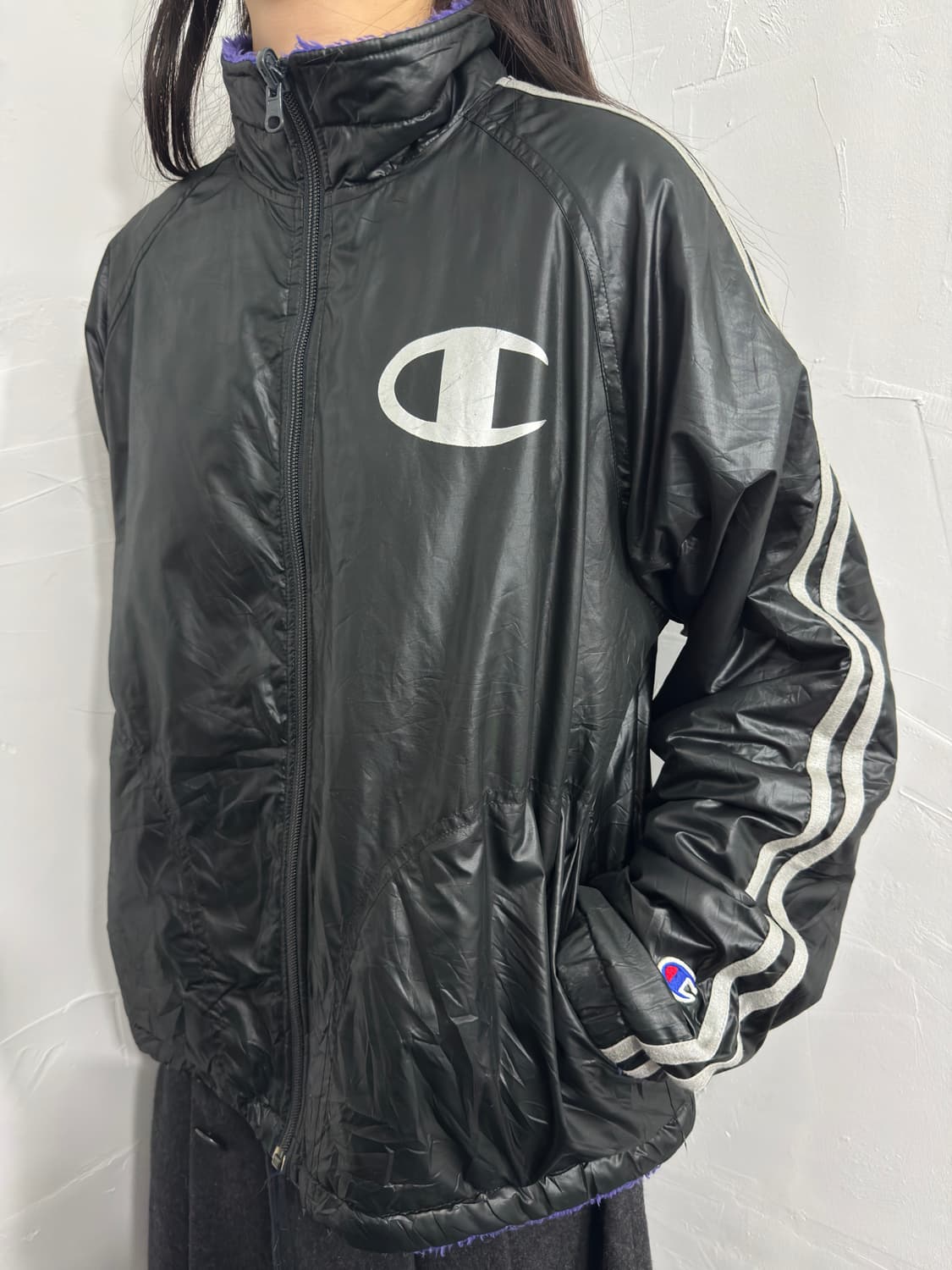 champion big logo reversible jacket 상품이미지3