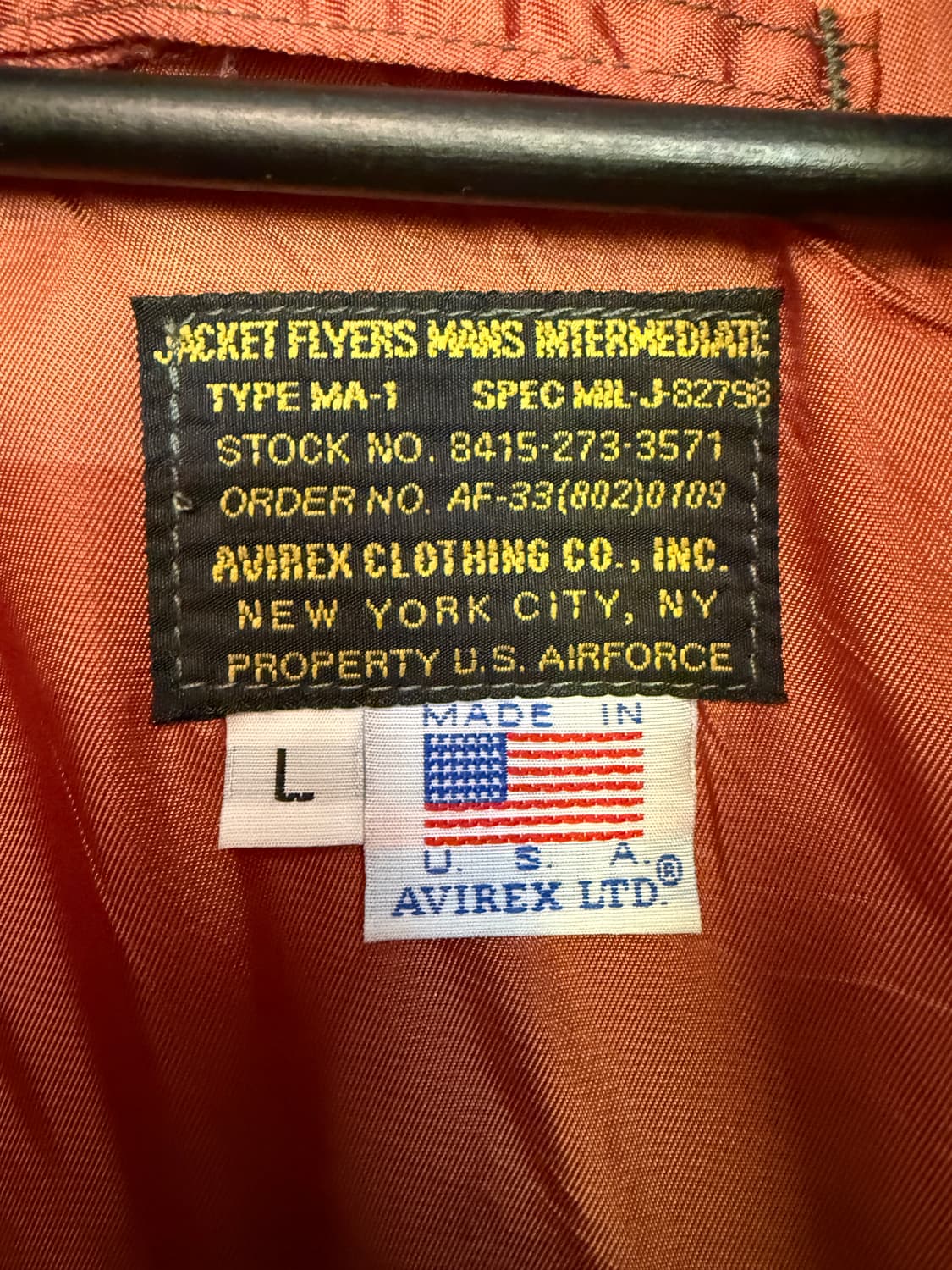 AVIREX MA-1 / 🇺🇸Made in USA  상품이미지3