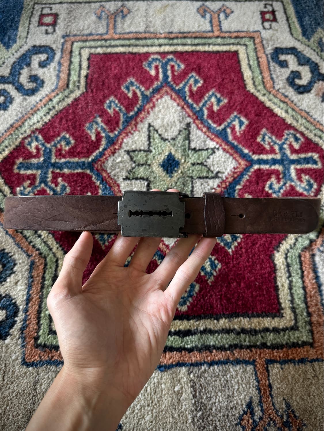 Razor Blade Buckle bar fly 레더벨트 상품이미지3