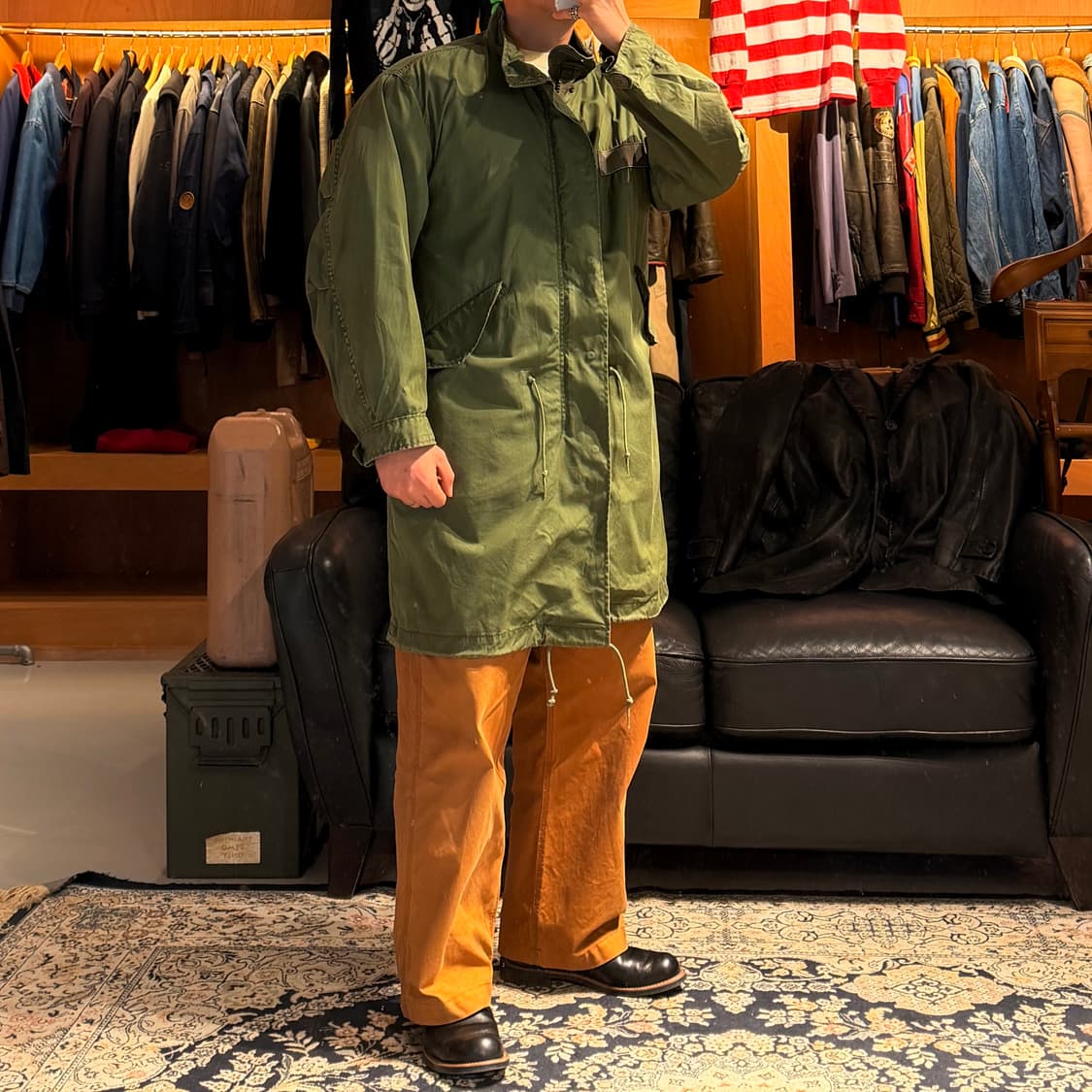 미군 오리지널 80s M-65 피쉬테일 파카 L 수선 100 상품이미지9