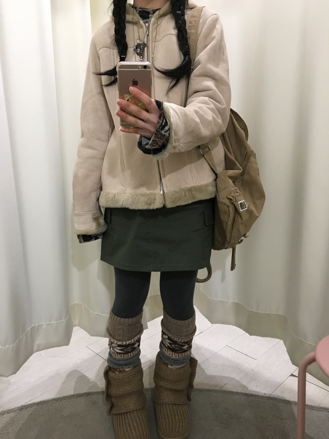 Cozy Nude Suede Jacket 상품이미지7