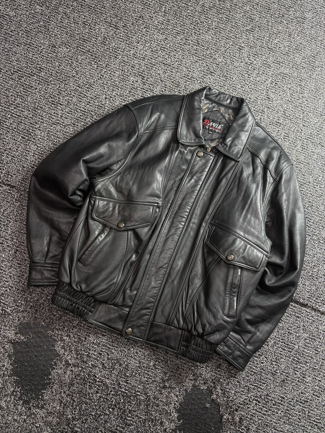 빈티지 아카이브 양가죽 램스킨 봄버 레더 자켓 3613 상품이미지1