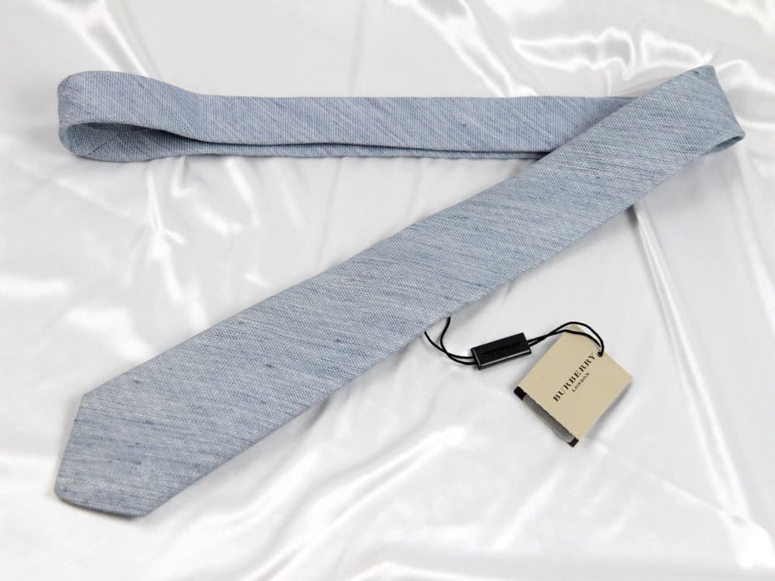 버버리 6.2cm 미사용 S등급 신형 멜란지 슬러브 명품넥타이 상품이미지2