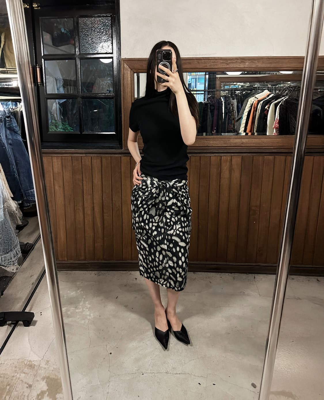 MAX MARA leopard tie skirt 상품이미지3