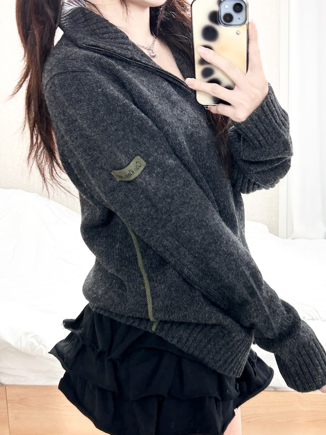 캘빈클라인 투웨이 울 니트집업 상품이미지3