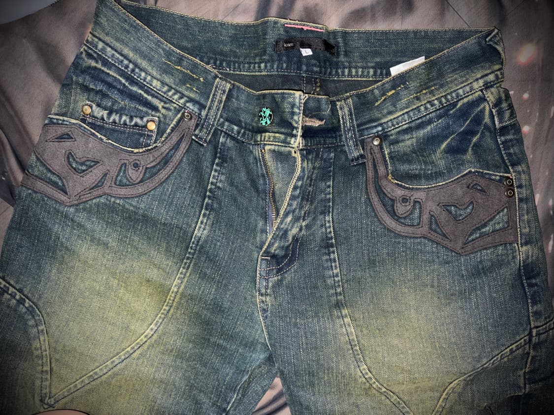 빈티지 y2k 오리엔탈 데님 팬츠 상품이미지1