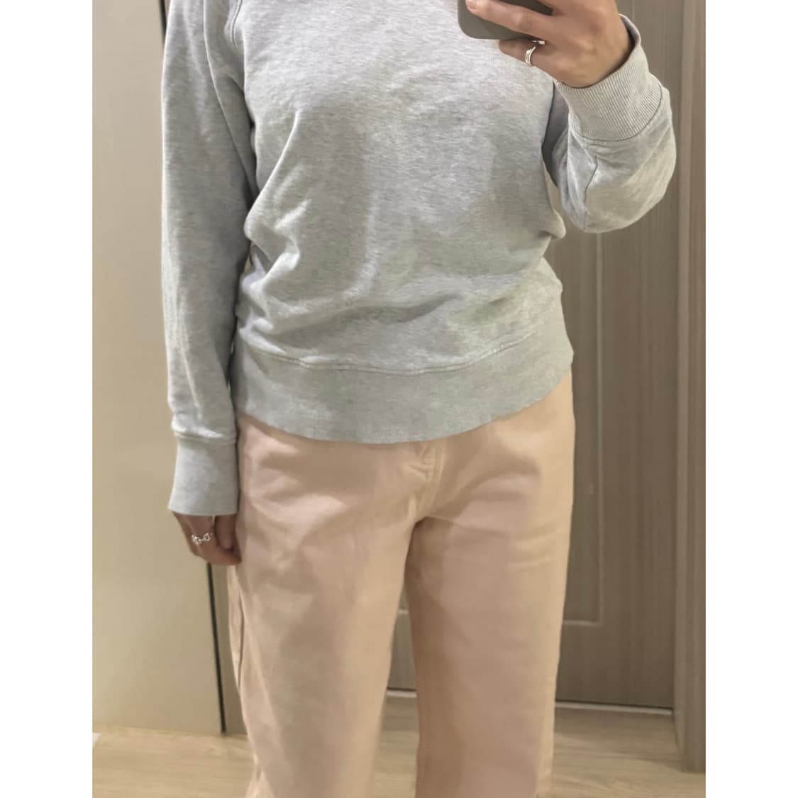 연핑크색 와이드 데님 팬츠 상품이미지6