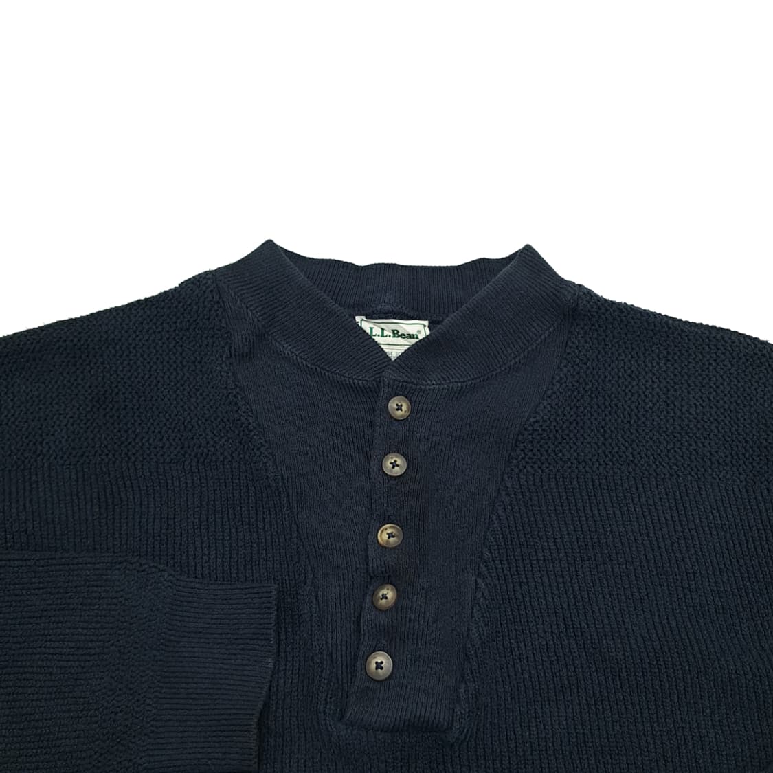 CN942 L 엘엘빈 USA 빈티지블랙 코튼 하이넥 오버핏 니트 스웨터 상품이미지3