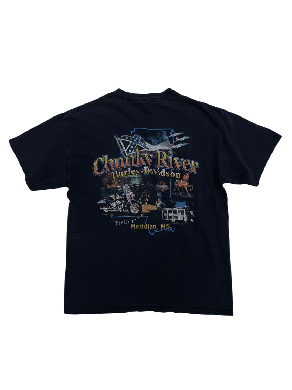 [L] 00s made USA 할리데이비슨 숏 슬리브 반팔 티셔츠 상품이미지5
