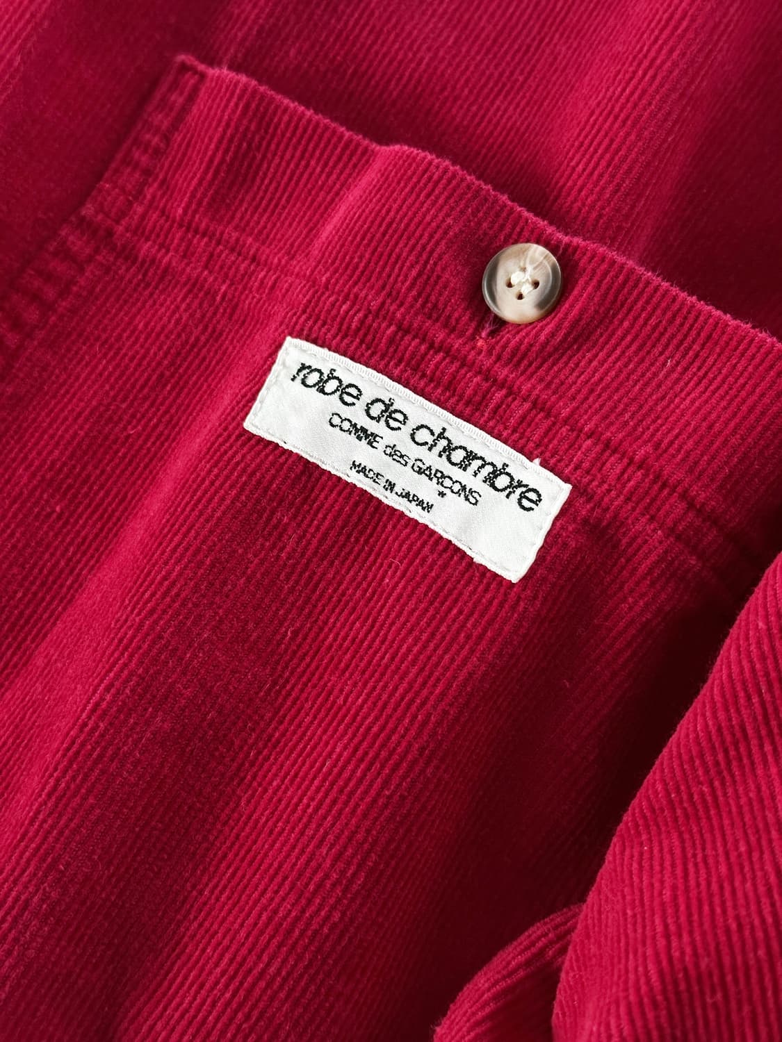 (Rare) 90s 꼼데가르송 Robe de Chambre 코듀로이 셔츠 상품이미지6