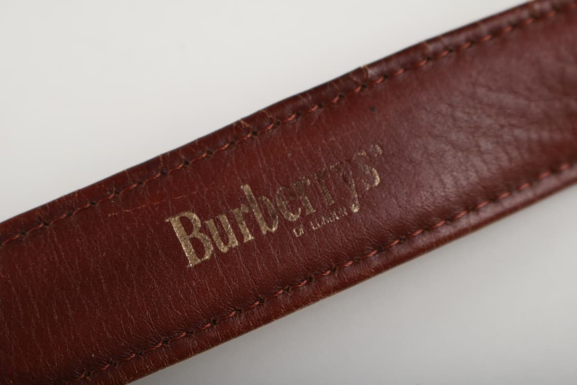 빈티지 버버리 체크 가죽 벨트 상품이미지5