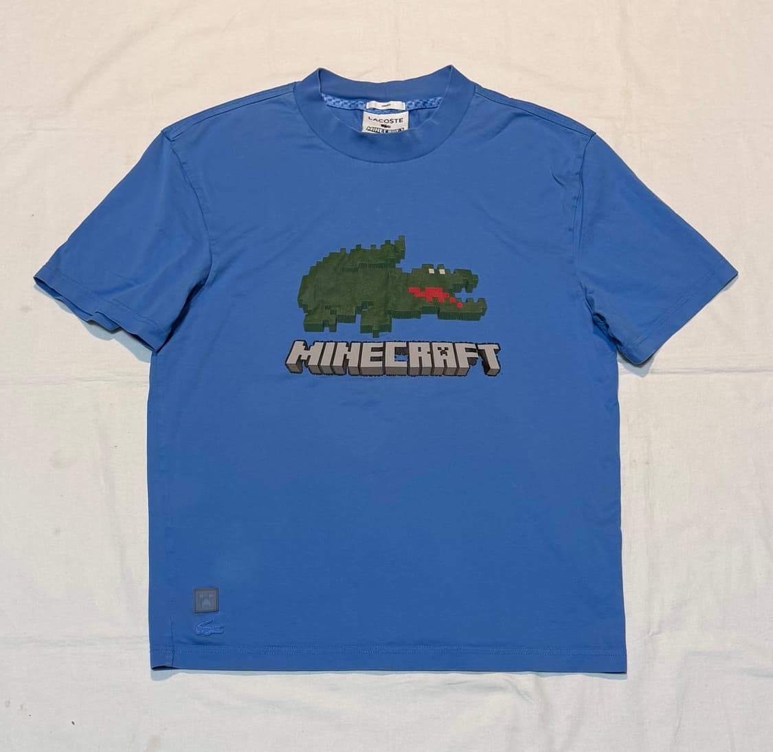 마인크래프트 X 라코스테 티셔츠 스카이블루 상품이미지1