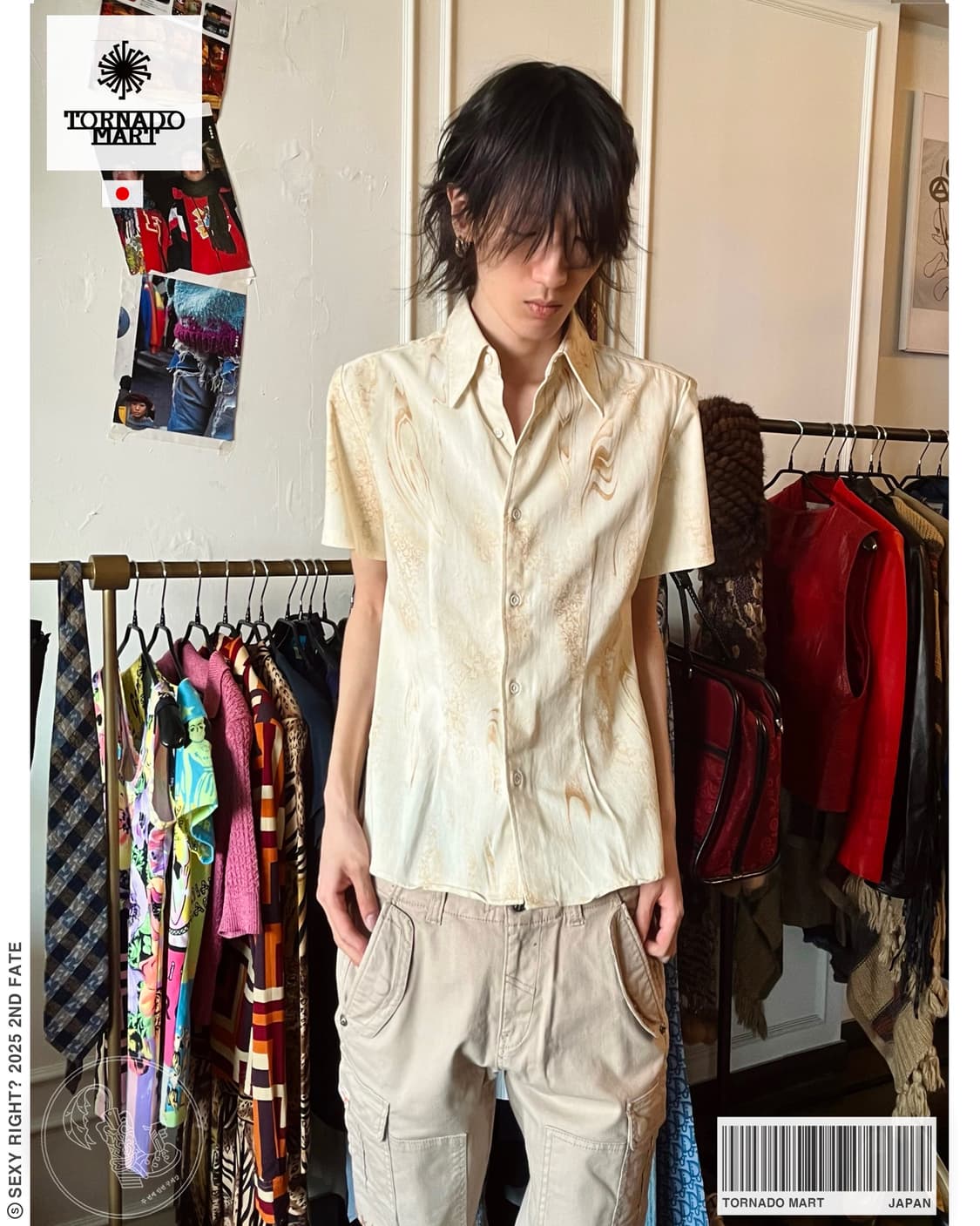TORNADO MART Antique Pattern 1/2 Shirt 상품이미지1