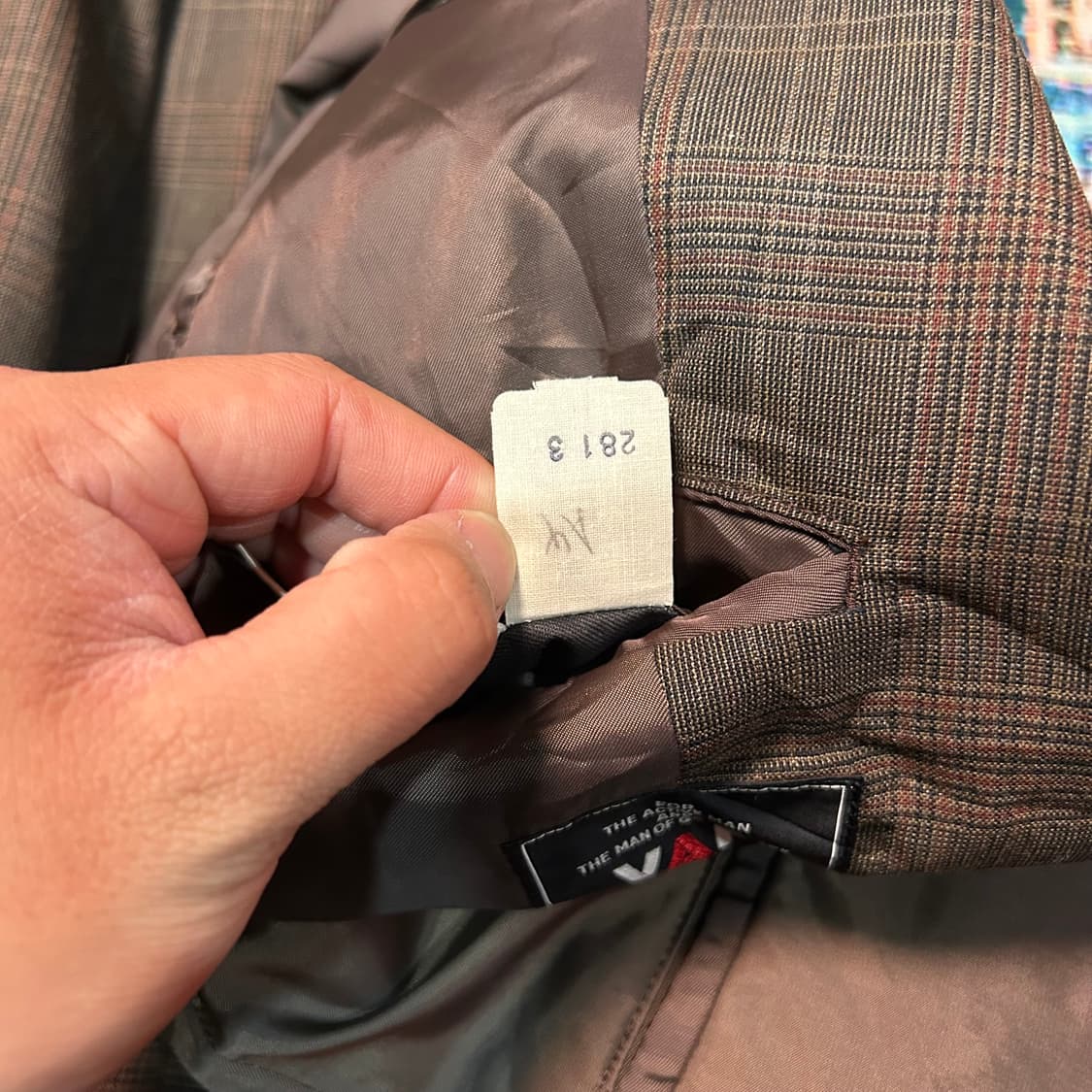 [M] 반 자켓 린넨 체크패턴 블레이저 상품이미지6