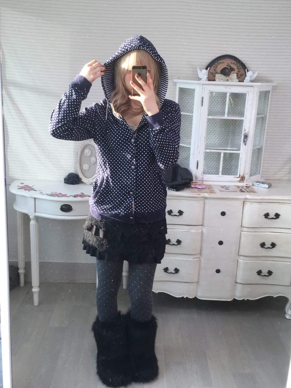 University of Oxford 도트 후드 집업 상품이미지3