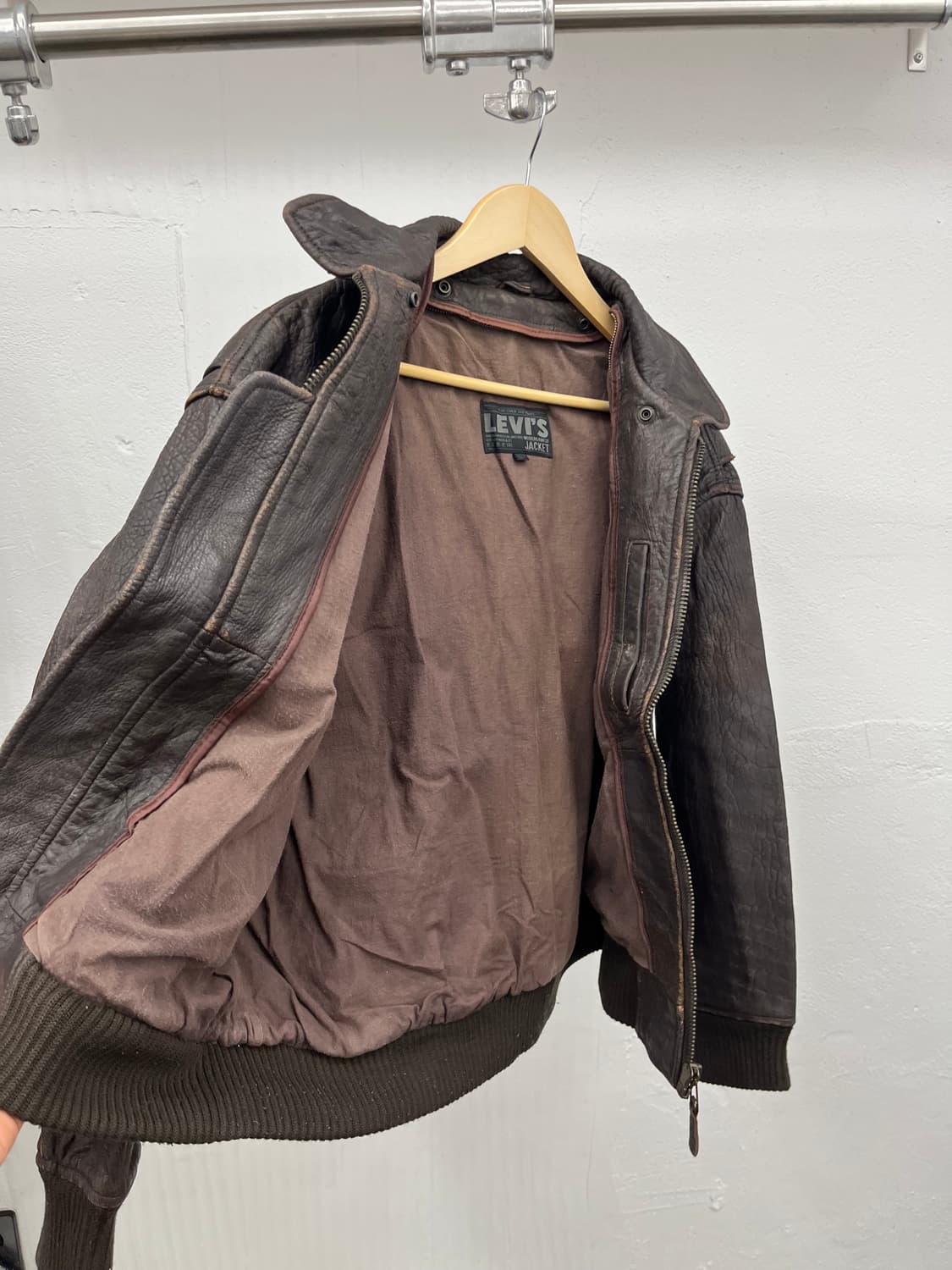 XL) 80's LEVIS COW LEATHER A-2  JACKET 상품이미지3