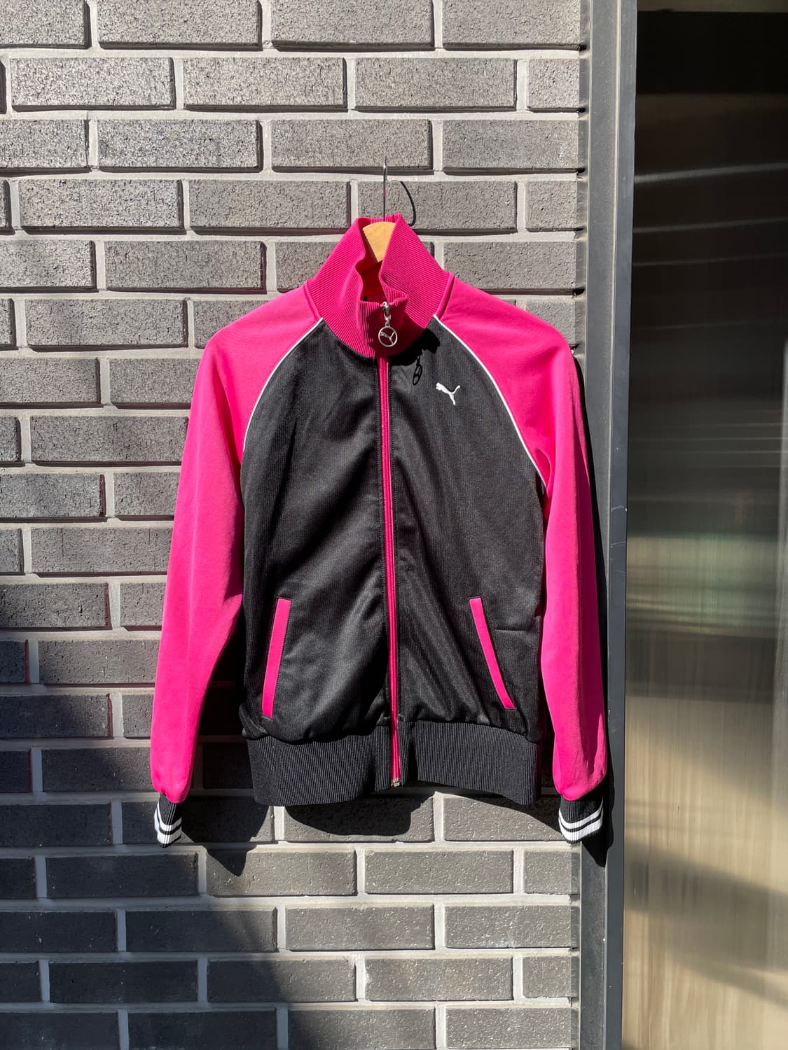 Puma 퓨마 로고 트랙 자켓 블랙 핑크 상품이미지2