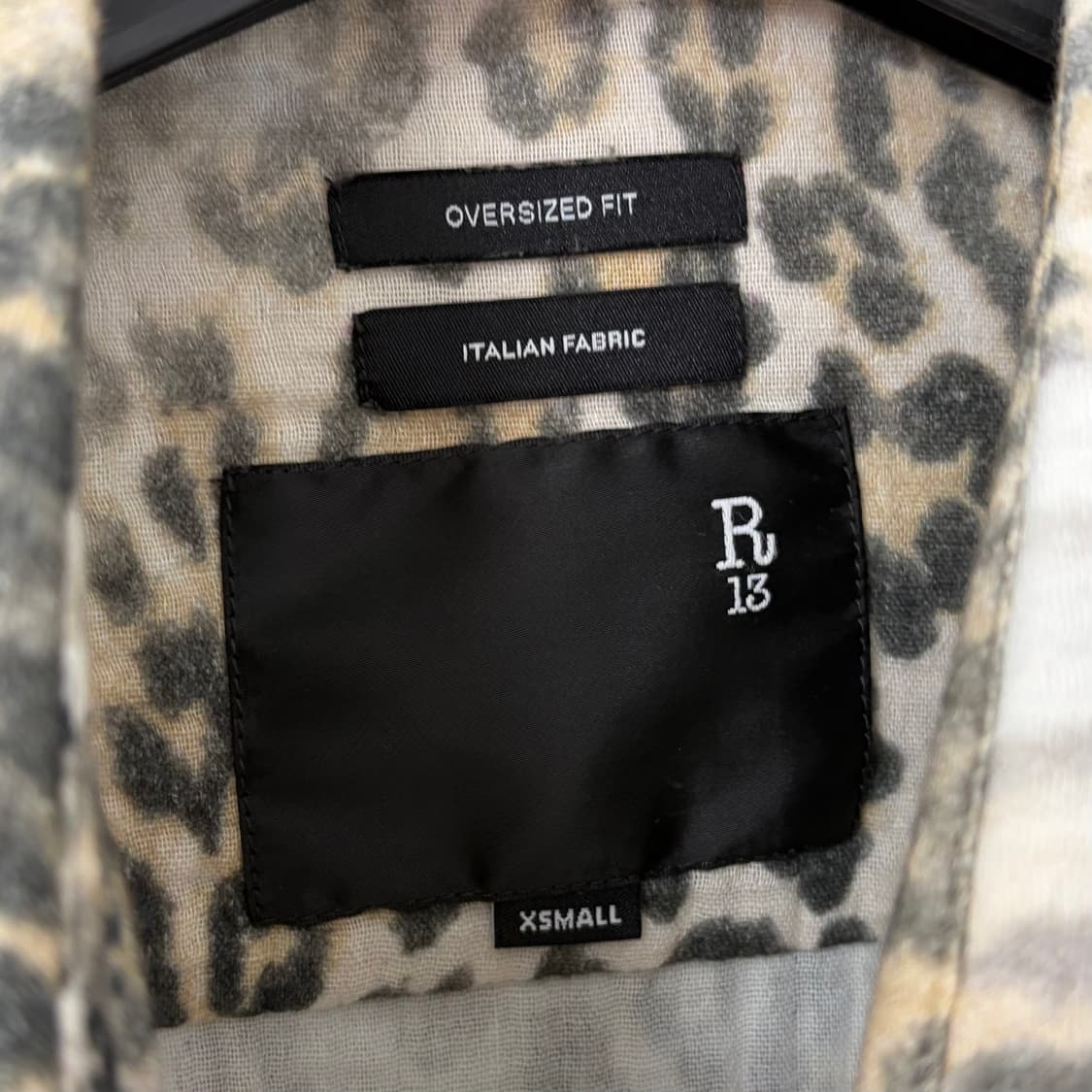 (지수 착용) R13 25SS 레오파드 슈레디드 셔츠 상품이미지8