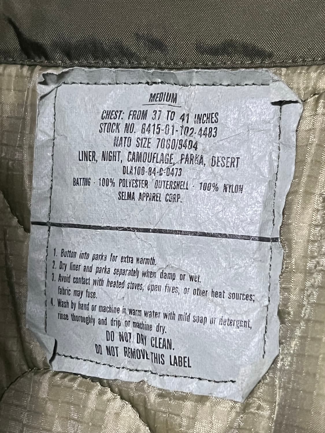 83년 US Desert Night Camouflage Parka 상품이미지4