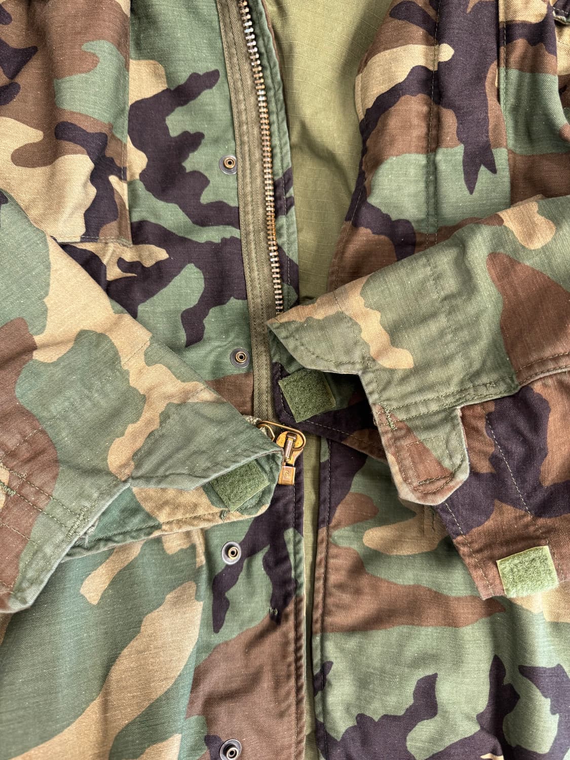 (103)M65 필드자켓 미군 우드랜드 카모 야상 스몰 레귤러 상품이미지6