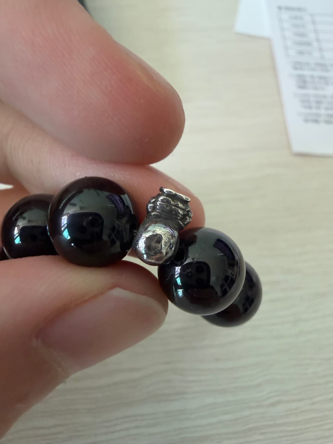 크롬하츠 포티 오닉스 비즈 팔찌 10mm 상품이미지8