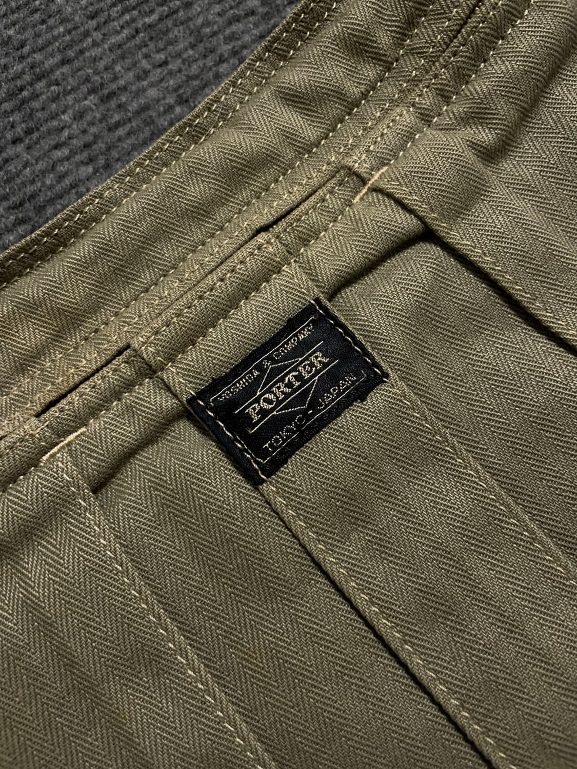 포터 카키 코튼 웨이스트백 상품이미지3