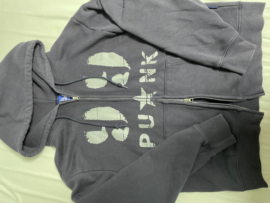 이스트쿤스트 후드집업 S (99 PUNK HOOD ZIP UP NAVY) 상품이미지2