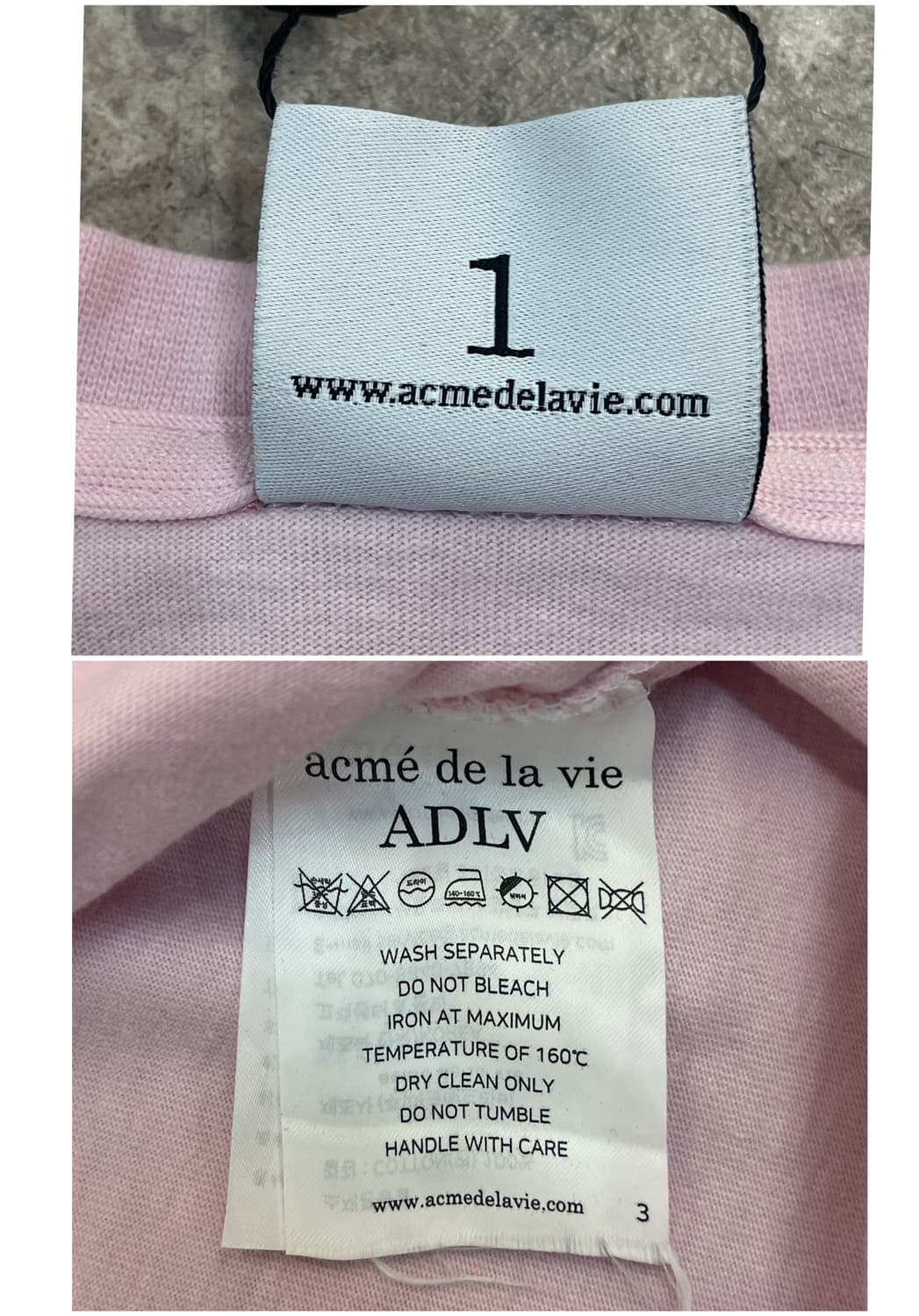 아크메드라비 반팔티 핑크 #csz4135 상품이미지4