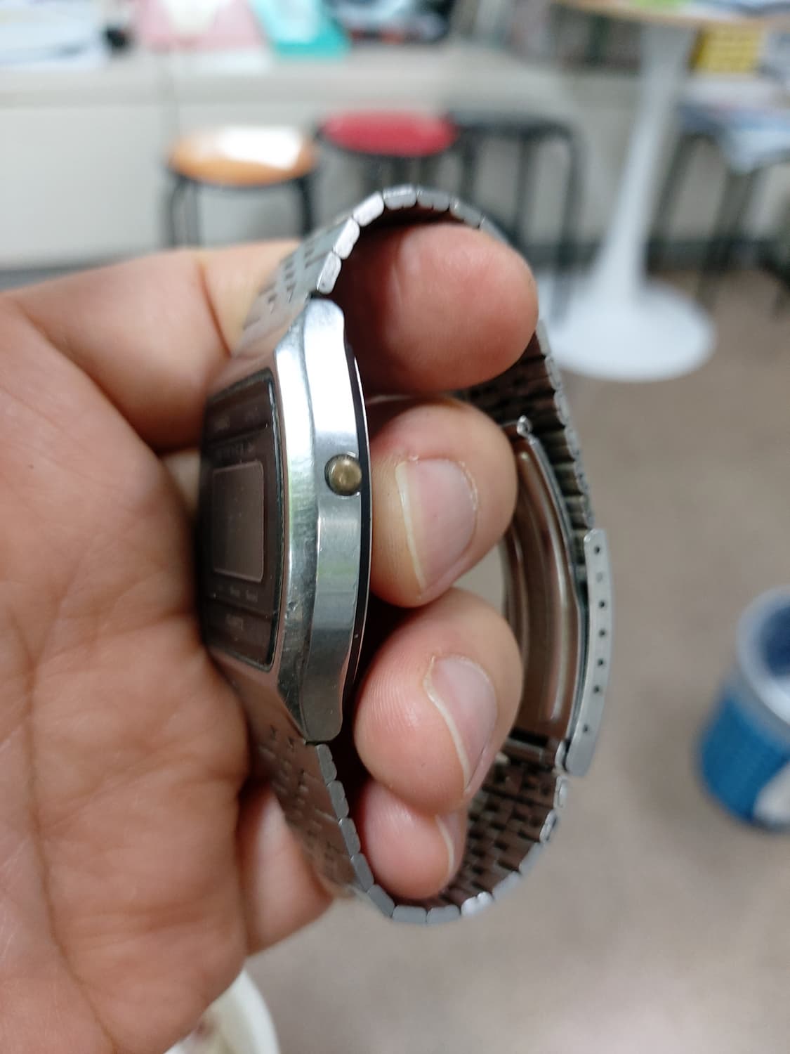 카시오 메탈 밴드 전자시계 상품이미지2