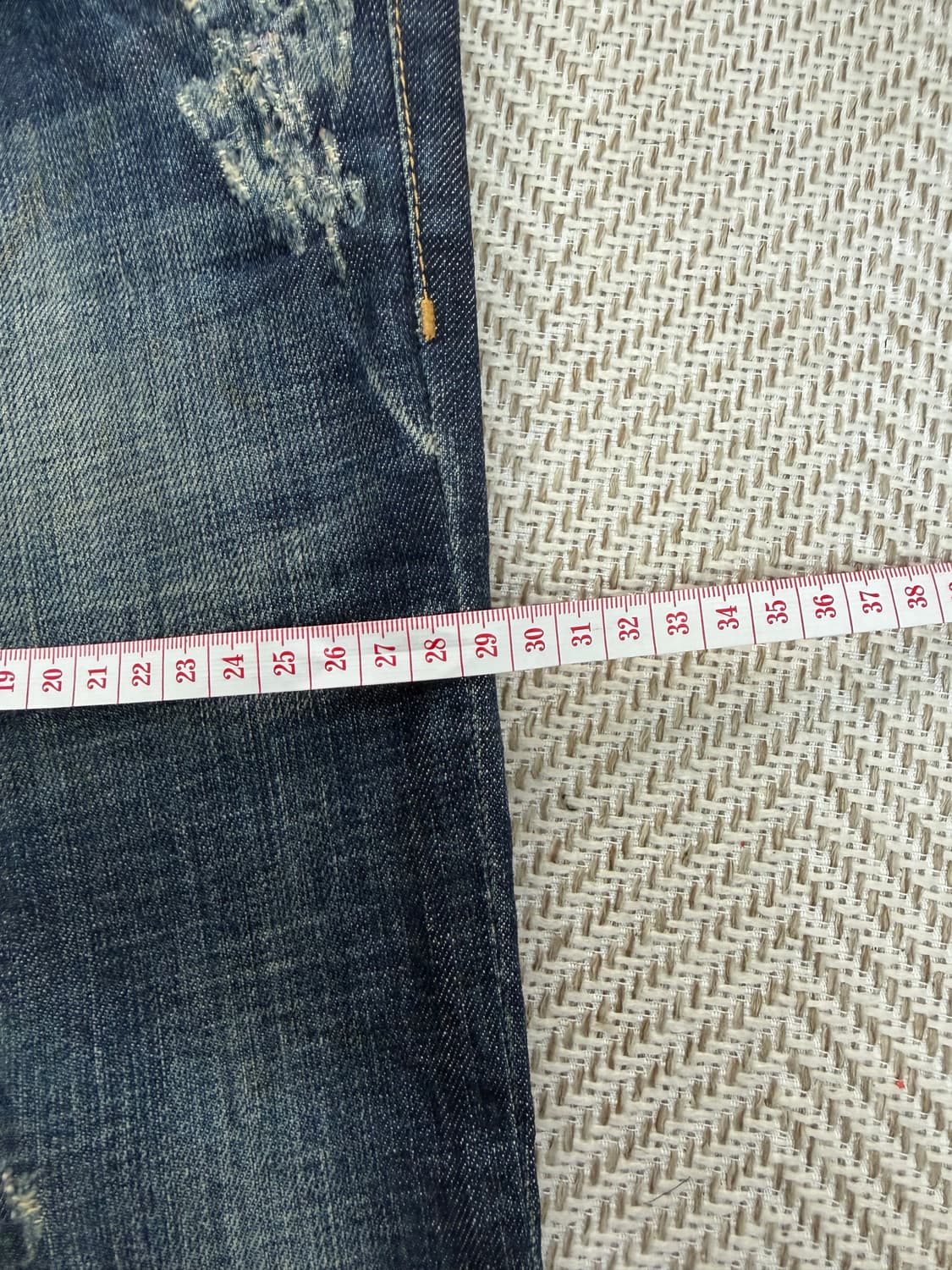 정품) DSQUARED2 가죽 패치 데님 청바지 44(32) 상품이미지9