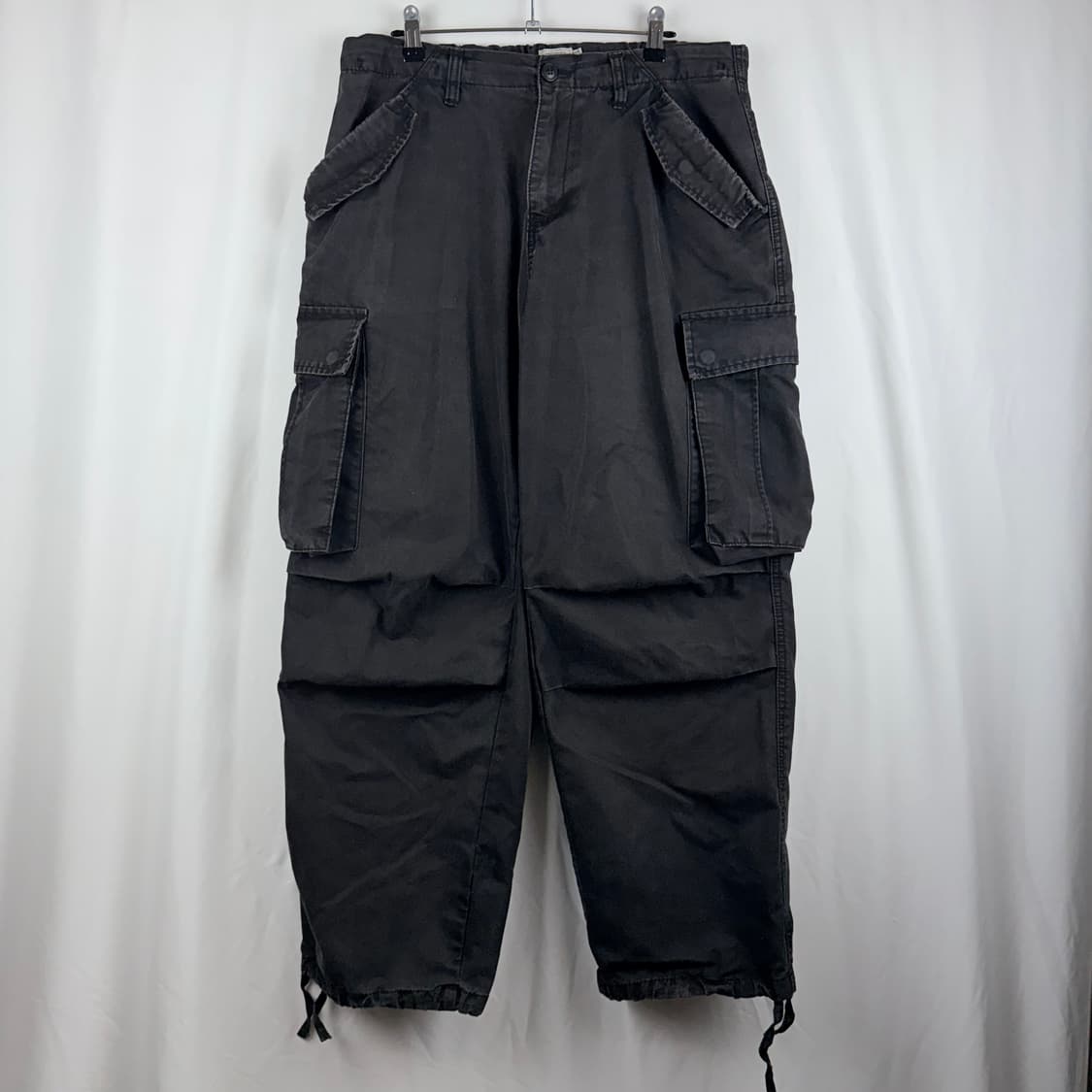 (L) 빅유니온 워시드 카고팬츠 블랙 상품이미지2