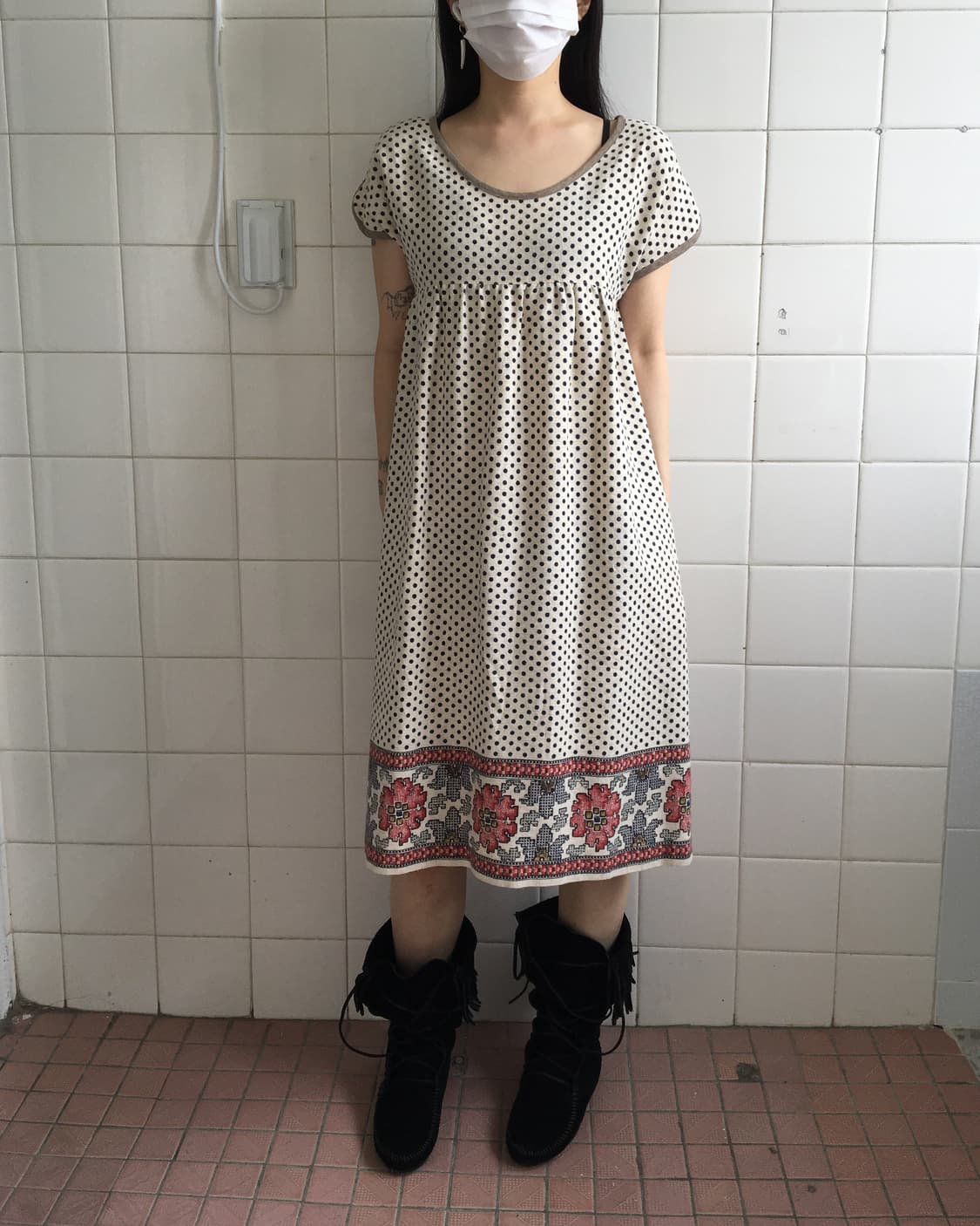 Dot pattern onepiece 상품이미지6