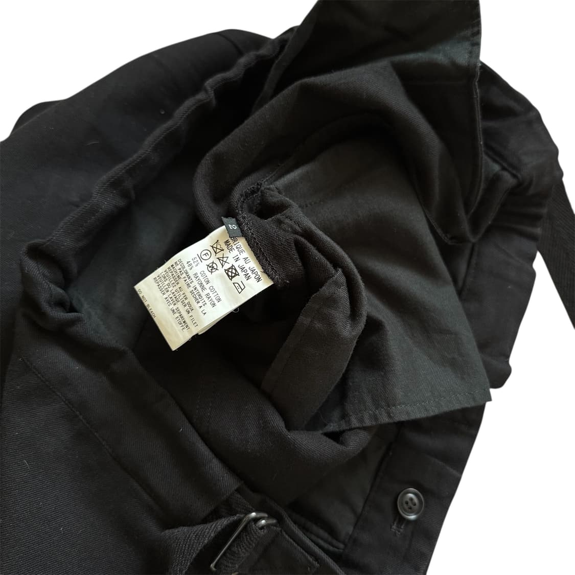 요지야마모토 벨티드 비대칭 포켓 팬츠 상품이미지4