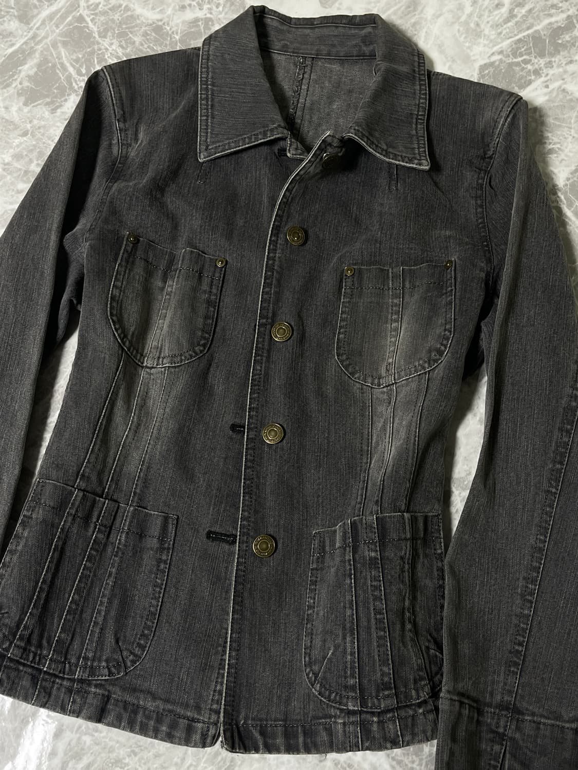 (Unknown)grey denim jacket 상품이미지3