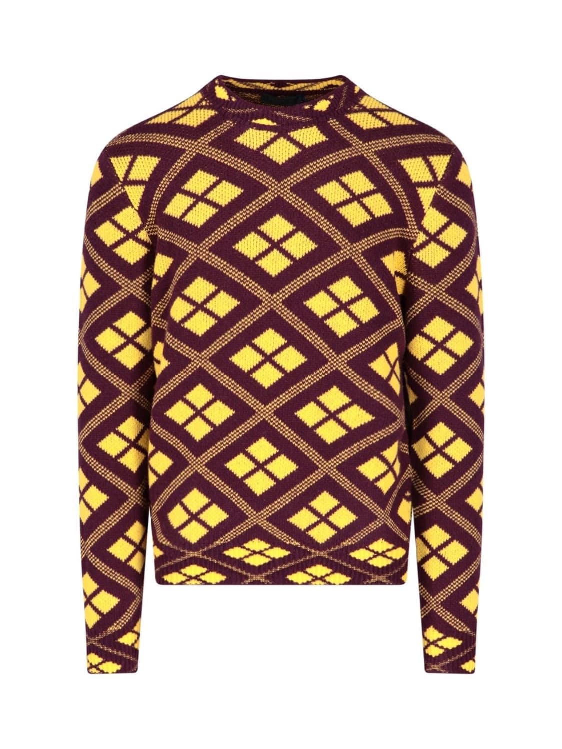 21AW 프라다 라프시몬스 자카드 지오메트릭 울 캐시미어 니트 48 상품이미지1