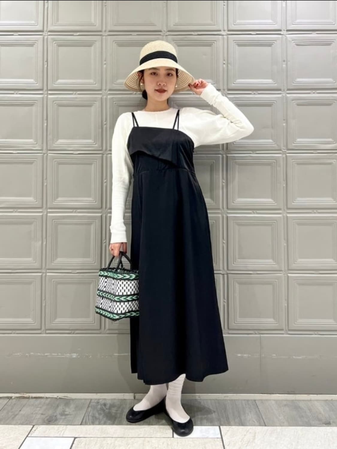 레이빔즈 비대칭 요크 캐미원피스 상품이미지10