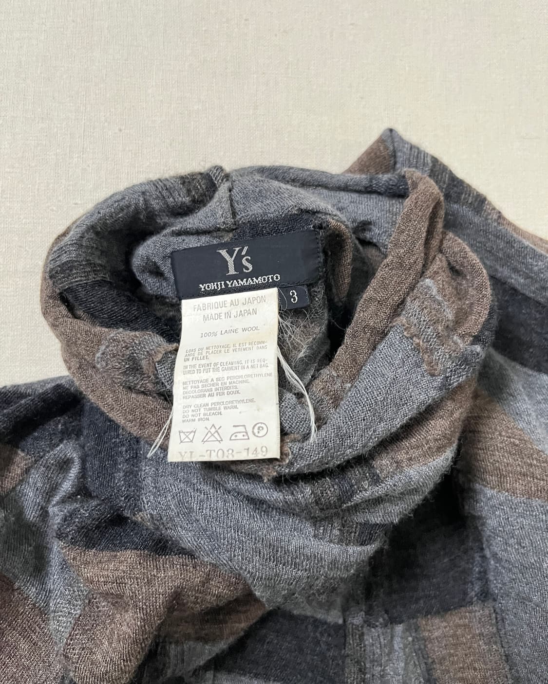 요지야마모토 자가드 터틀넥 니트 yohji yamamoto Y’s  상품이미지9