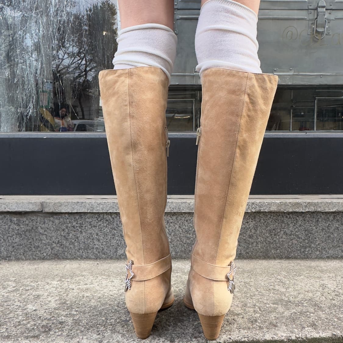 00s ORO 스웨이드 블링 버클 롱 웨스턴 부츠 상품이미지9