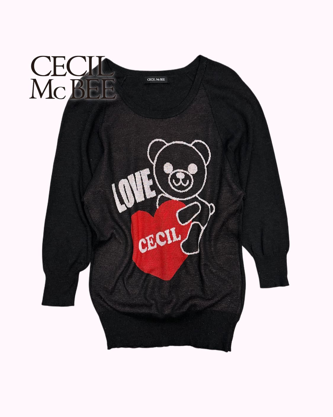 CECIL MCBEE love bear jacquard knit 상품이미지1
