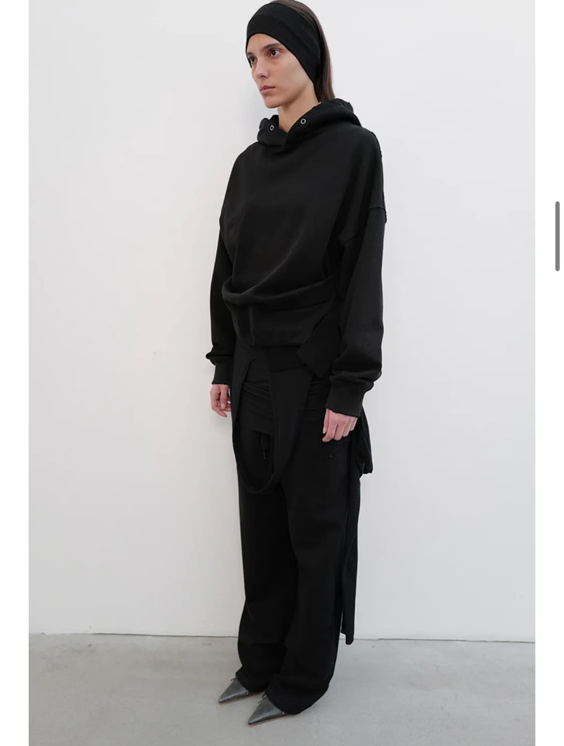 Open Yy Deconstructed Hoodie Black 상품이미지3