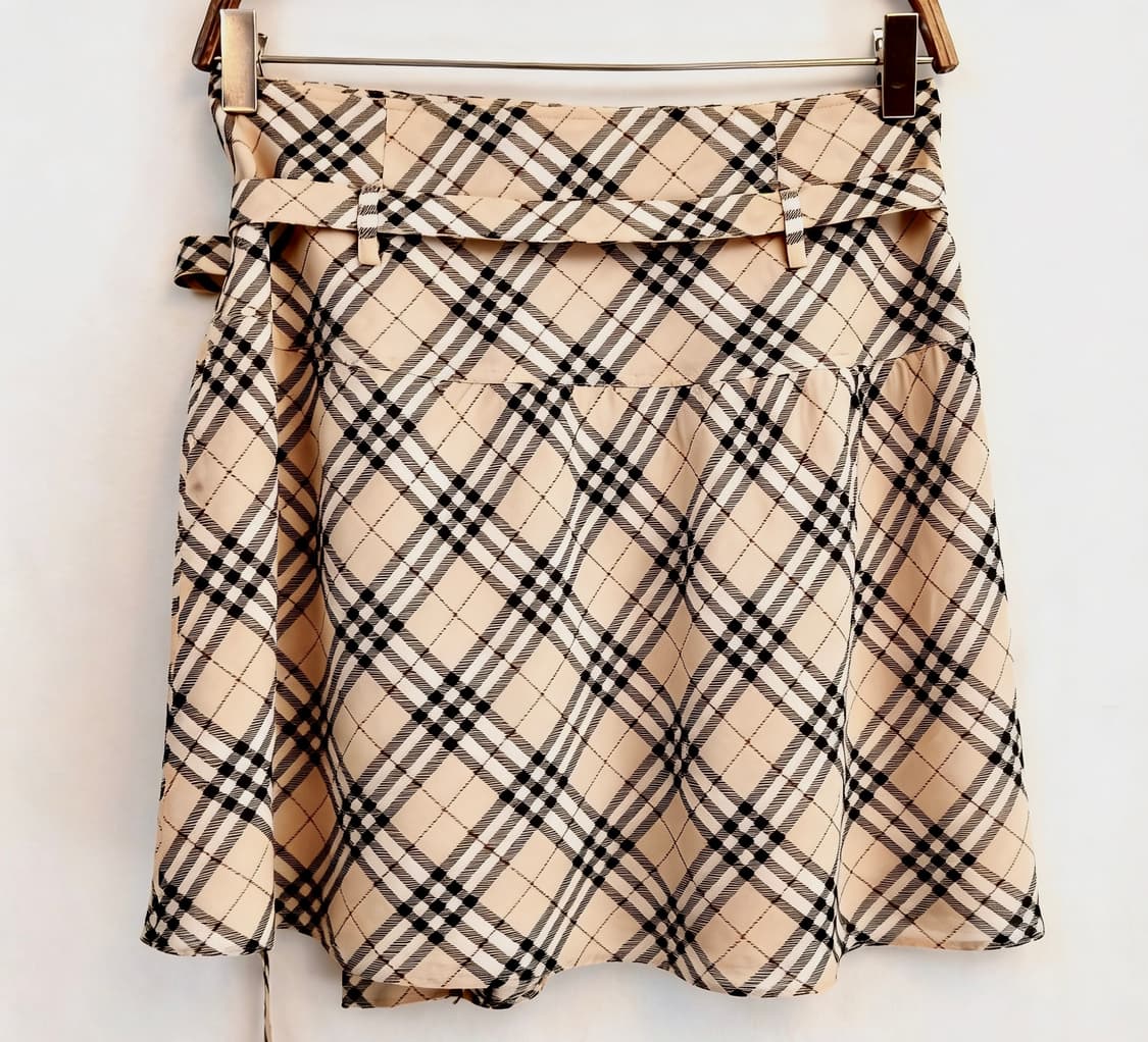 버버리 노바체크 리본 랩 미니 스커트 (민트급 컨디션) 상품이미지4