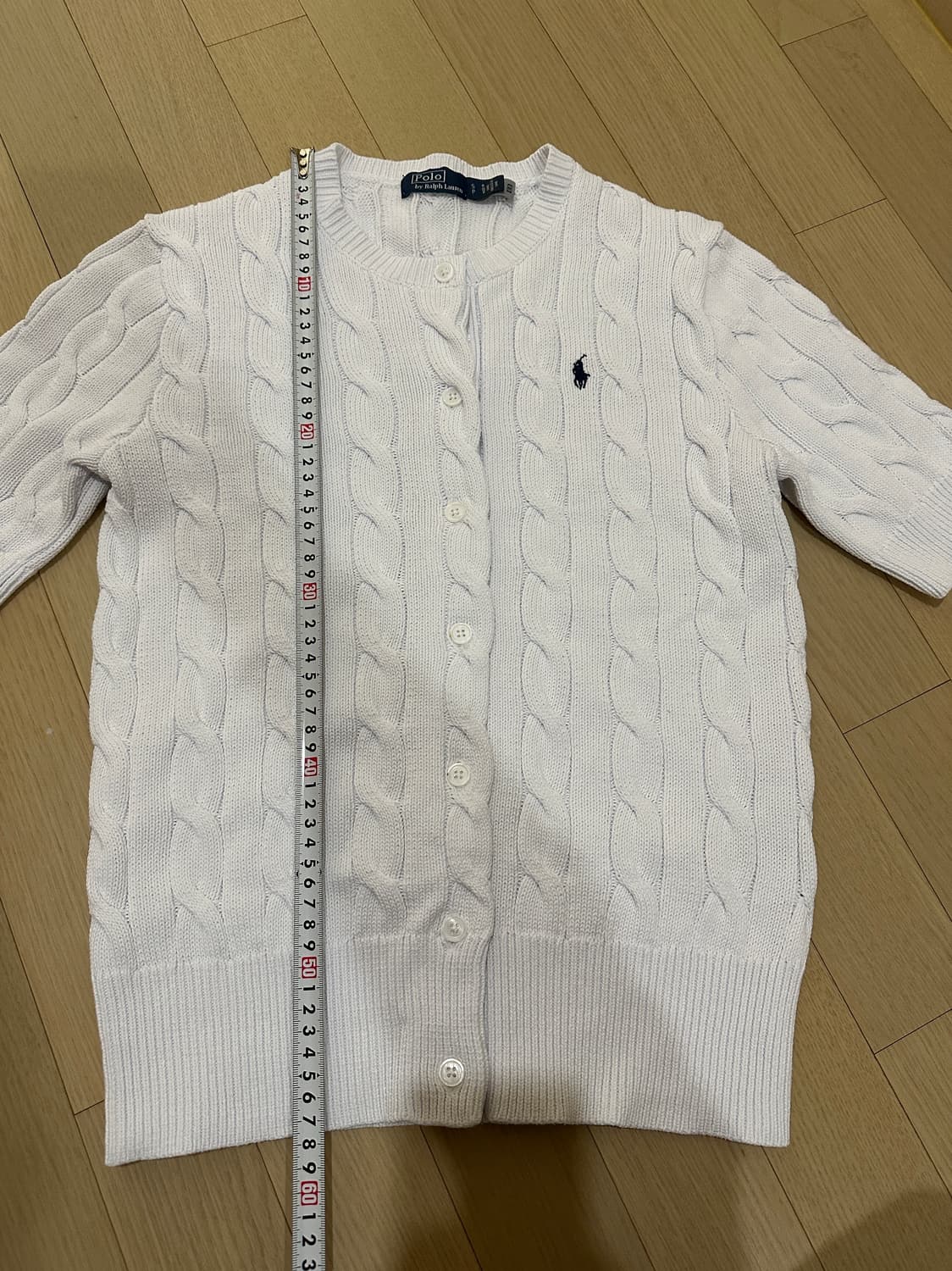 폴로 랄프로렌 케이블 반팔니트 가디건 SP 상품이미지3