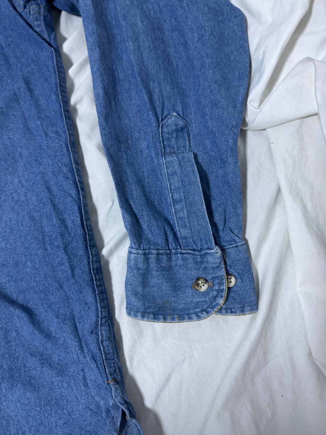 80s usa 파이브 브라더 코듀로이 칼라 데님 셔츠 상품이미지4